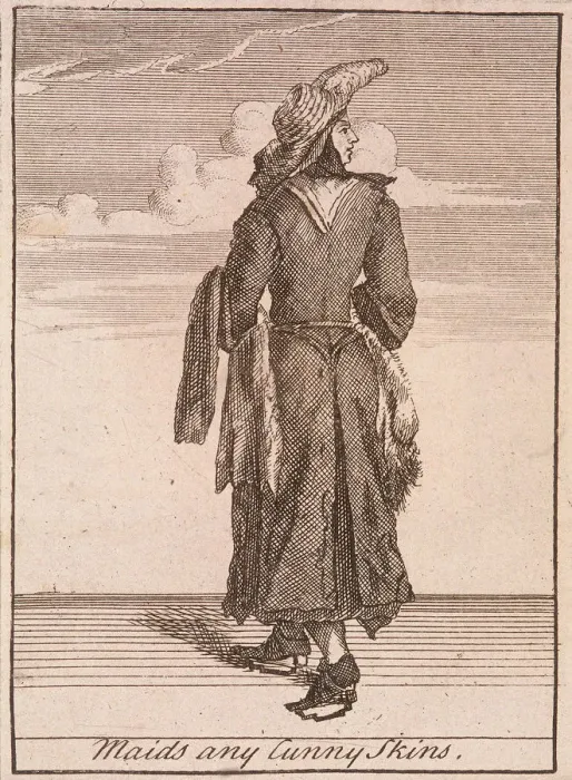 Framed Print : Maids any Cunny Skins, Cries of London, (c1688?) Framed Print : Maids any Cunny Skins, Cries of London, (c1688?)