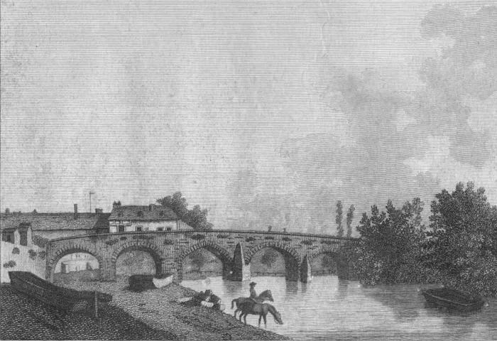 Framed Print : Maidstone Bridge, Kent. Pl. 2, 1787. Artist: James Newton Framed Print : Maidstone Bridge, Kent. Pl. 2, 1787. Artist: James Newton