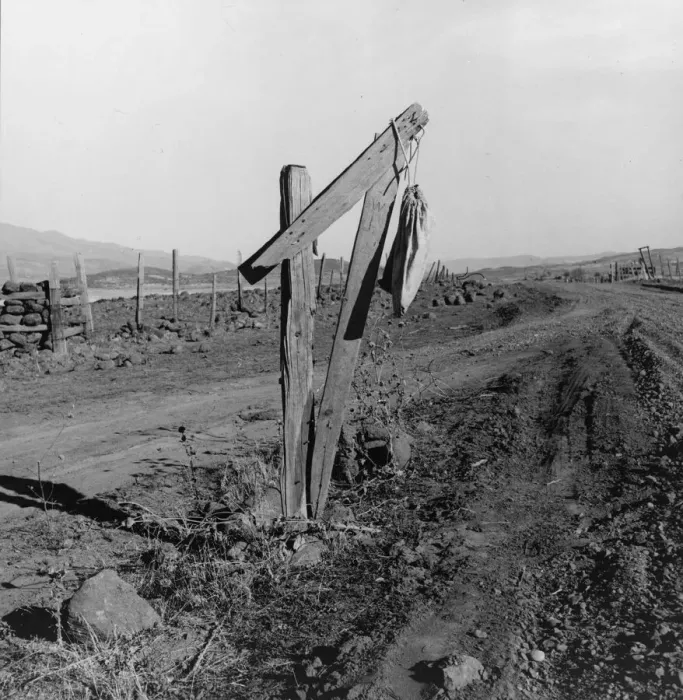 Framed Print : Mail bag, Gem County, Idaho, 1939. Creator: Dorothea Lange Framed Print : Mail bag, Gem County, Idaho, 1939. Creator: Dorothea Lange