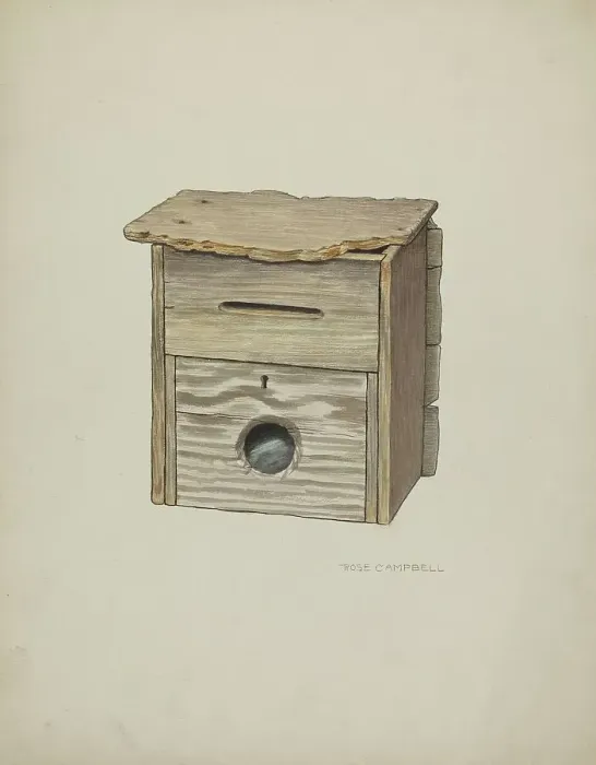 Framed Print : Mail Box, c. 1937. Creator: Marjorie Lee Framed Print : Mail Box, c. 1937. Creator: Marjorie Lee
