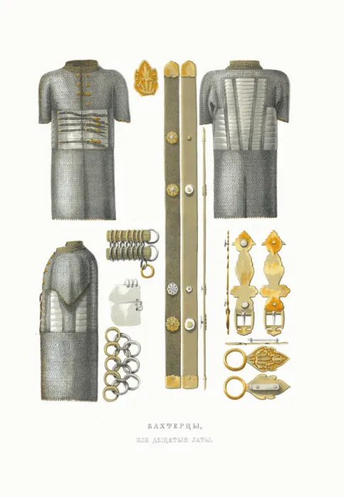 Framed Print : Mail and plate armour. From the Antiquities of the Russian State, 1849-1853 Framed Print : Mail and plate armour. From the Antiquities of the Russian State, 1849-1853