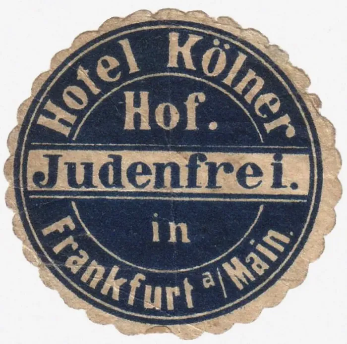 Framed Print : Mail sticker for the guests of the Hotel Kolner Hof in Frankfurt am Main, c. 1900 Framed Print : Mail sticker for the guests of the Hotel Kolner Hof in Frankfurt am Main, c. 1900