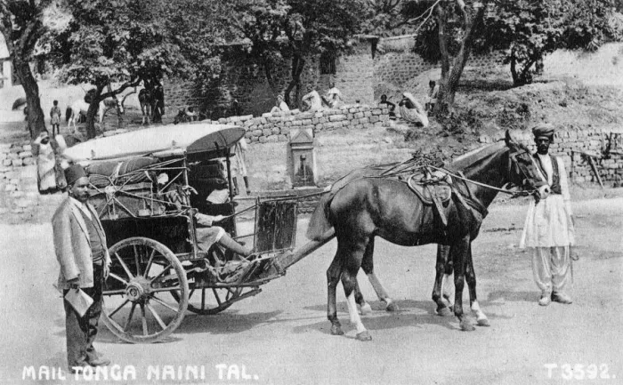 Framed Print : Mail tonga, Nainital, India, 1917 Framed Print : Mail tonga, Nainital, India, 1917