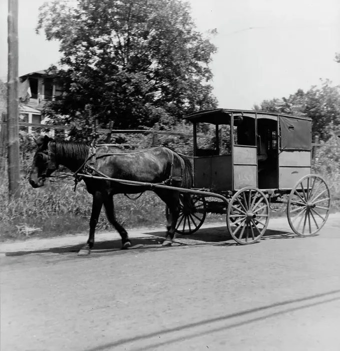 Framed Print : Mail wagon, Marshall, Texas, 1937. Creator: Dorothea Lange Framed Print : Mail wagon, Marshall, Texas, 1937. Creator: Dorothea Lange