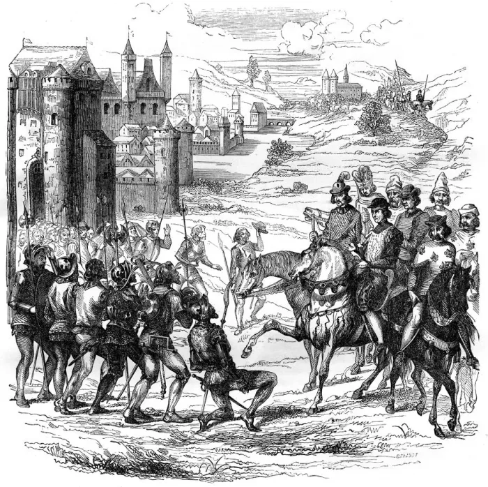 Framed Print : The Maillotins of Paris confront King Charles VI of France, 1382 (1882-1884). Artist: Brugnot Framed Print : The Maillotins of Paris confront King Charles VI of France, 1382 (1882-1884). Artist: Brugnot