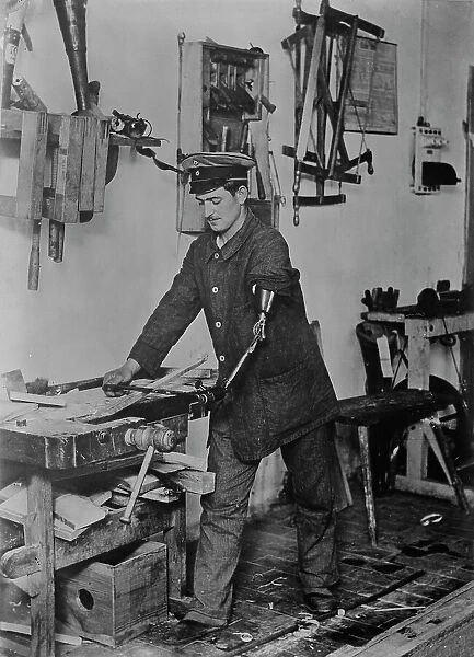 Maimed German at work, between c1915 and 1918. Creator: Bain News Service