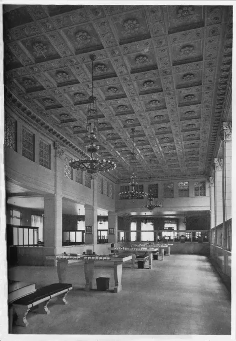 Framed Print : Main Banking Room, Security Bank of Chicago, Illinois, 1926 Framed Print : Main Banking Room, Security Bank of Chicago, Illinois, 1926