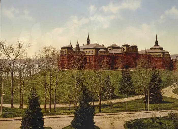 Framed Print : The Main building, Wellesley College, c1901. Creator: Unknown Framed Print : The Main building, Wellesley College, c1901. Creator: Unknown