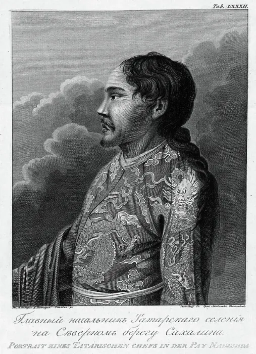 Framed Print : Main Chief of the Tatar Settlement on the Northern Shore of Sakhalin Island, 1813. Creator: Jegor Skotnikoff Framed Print : Main Chief of the Tatar Settlement on the Northern Shore of Sakhalin Island, 1813. Creator: Jegor Skotnikoff