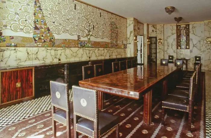 Framed Print : The main dining room of the Stoclet Palace, c. 1914. Creator: Anonymous Framed Print : The main dining room of the Stoclet Palace, c. 1914. Creator: Anonymous