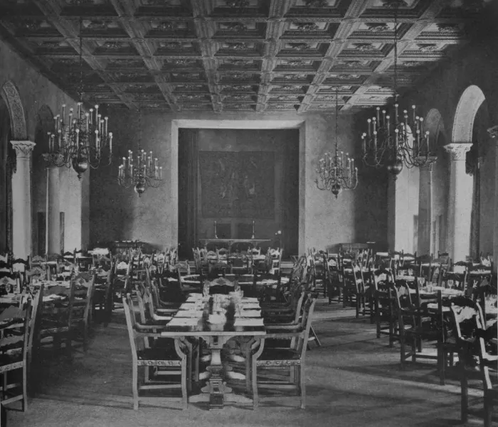 Framed Print : Main dining room, University Club Building, Los Angeles, California, 1923 Framed Print : Main dining room, University Club Building, Los Angeles, California, 1923