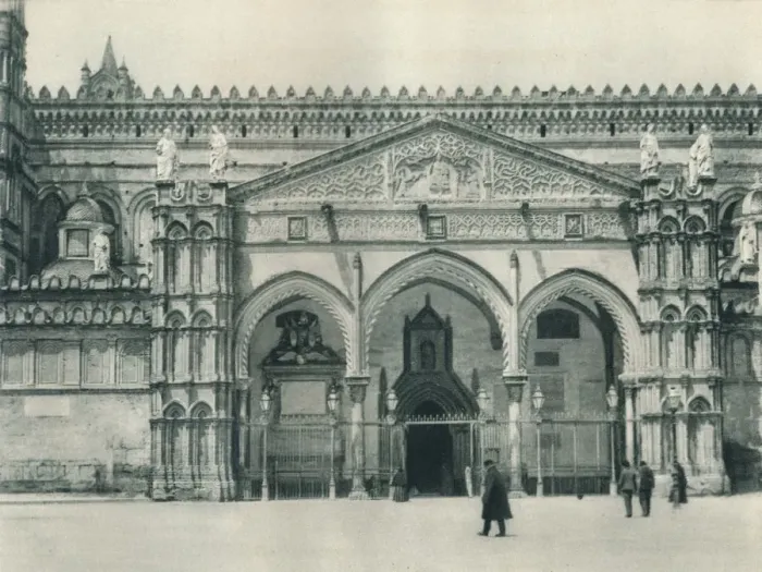 Framed Print : Main entrance of the Cathedral, Palermo, Sicily, Italy, 1927. Artist: Eugen Poppel Framed Print : Main entrance of the Cathedral, Palermo, Sicily, Italy, 1927. Artist: Eugen Poppel