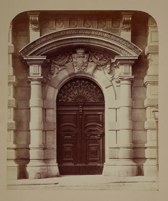 Framed Print : Main entrance portal, Palais Larisch-Monnich, Vienna, around 1890. Creator: Ludwig Niernberger Framed Print : Main entrance portal, Palais Larisch-Monnich, Vienna, around 1890. Creator: Ludwig Niernberger