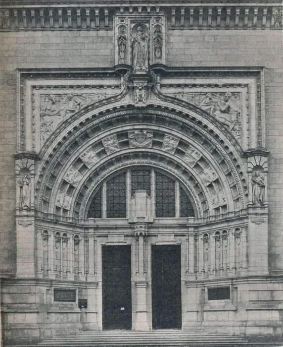 Framed Print : Main Entrance, Victoria and Albert Museum, With Scuplture by Alfred Drury, c1909 Framed Print : Main Entrance, Victoria and Albert Museum, With Scuplture by Alfred Drury, c1909