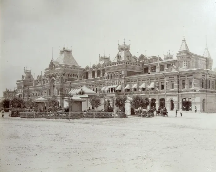 Framed Print : Main fair building, the All-Russia Exhibition, Nizhny Novgorod, Russia, 1896. Artist: Maxim Dmitriev Framed Print : Main fair building, the All-Russia Exhibition, Nizhny Novgorod, Russia, 1896. Artist: Maxim Dmitriev