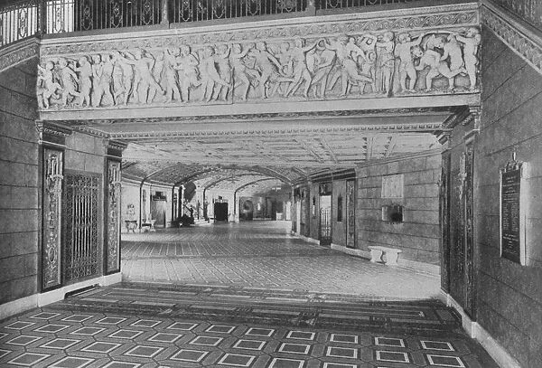 Main foyer from the entrance, Capitol Theatre, Chicago, Illinois, 1925