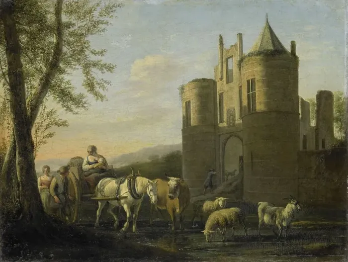 Framed Print : The Main Gate to Egmond Castle, 1670-1698. Creator: Gerrit Berckheyde Framed Print : The Main Gate to Egmond Castle, 1670-1698. Creator: Gerrit Berckheyde