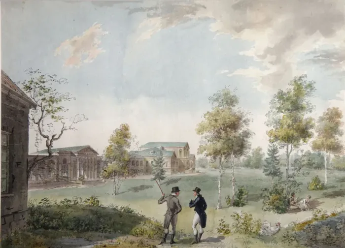 Framed Print : Main house of the Urban Estate of Count Alexei Kirillovich Razumovsky in Moscow, Early 1800s. Artist: Ivanov, Ivan Alexeyevich (1779-1848) Framed Print : Main house of the Urban Estate of Count Alexei Kirillovich Razumovsky in Moscow, Early 1800s. Artist: Ivanov, Ivan Alexeyevich (1779-1848)