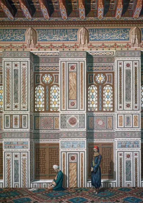 Framed Print : Main Room, Mosque of Ahmed el-Bordeyny, 19th century. Artist: Emile Prisse D Avennes Framed Print : Main Room, Mosque of Ahmed el-Bordeyny, 19th century. Artist: Emile Prisse D Avennes