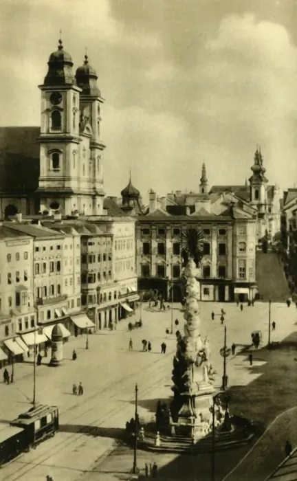 Framed Print : Main Square, Linz, Upper Austria, c1935. Creator: Unknown Framed Print : Main Square, Linz, Upper Austria, c1935. Creator: Unknown