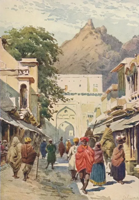 Framed Print : The Main Street of Alwar, c1880 (1905). Artist: Alexander Henry Hallam Murray Framed Print : The Main Street of Alwar, c1880 (1905). Artist: Alexander Henry Hallam Murray