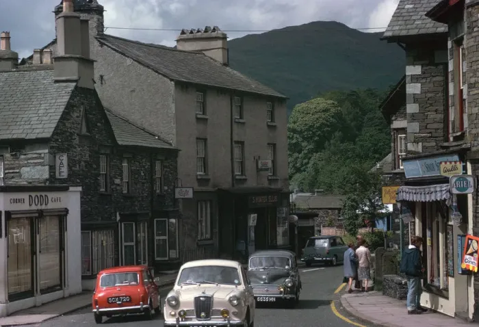 Framed Print : Main street in Ambleside, looking north Framed Print : Main street in Ambleside, looking north