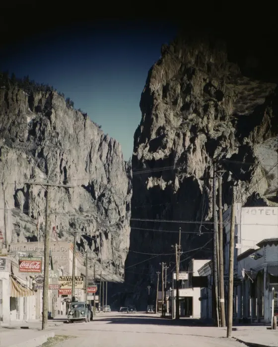 Framed Print : Main Street, Creede, Colorado, 1942. Creator: Andreas Feininger Framed Print : Main Street, Creede, Colorado, 1942. Creator: Andreas Feininger
