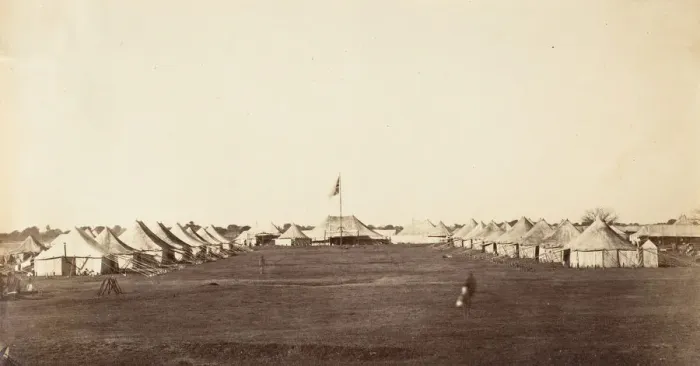 Framed Print : Main Street, Governor Generals Camp, 1859. Creator: Unknown Framed Print : Main Street, Governor Generals Camp, 1859. Creator: Unknown