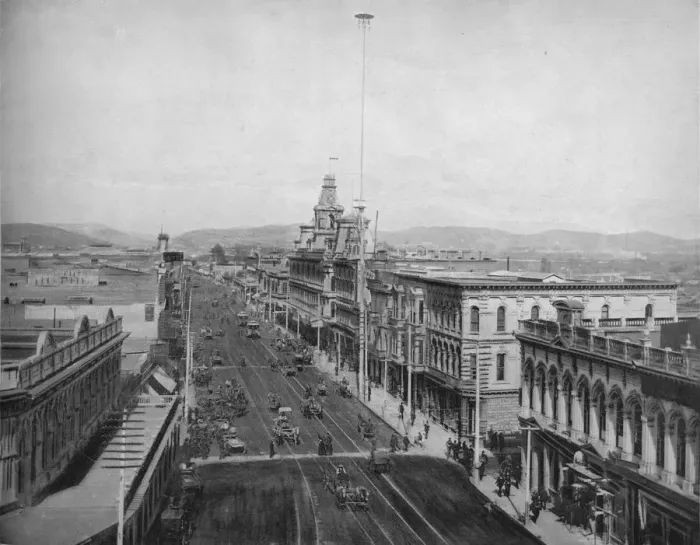 Framed Print : Main Street, Los Angeles, California, c1897. Creator: Unknown Framed Print : Main Street, Los Angeles, California, c1897. Creator: Unknown