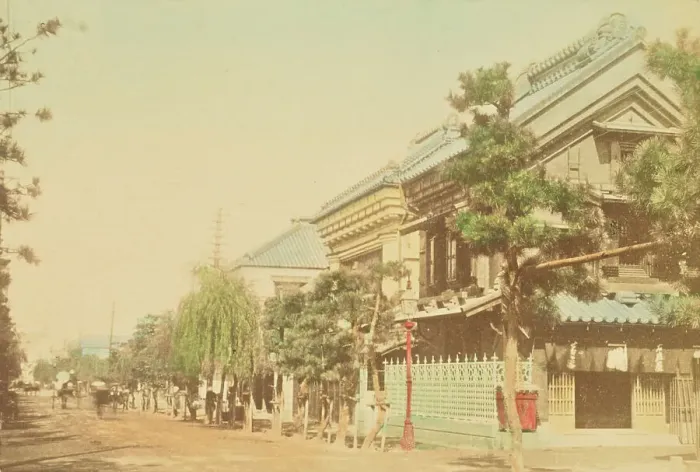 Framed Print : Main Street in Native Town of Yokohama, 1897. Creator: Ogawa Kazumasa Framed Print : Main Street in Native Town of Yokohama, 1897. Creator: Ogawa Kazumasa