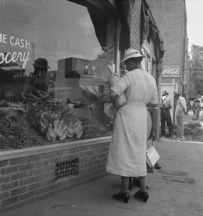 Framed Print : Main street, Pittsboro, North Carolina, 1939. Creator: Dorothea Lange Framed Print : Main street, Pittsboro, North Carolina, 1939. Creator: Dorothea Lange