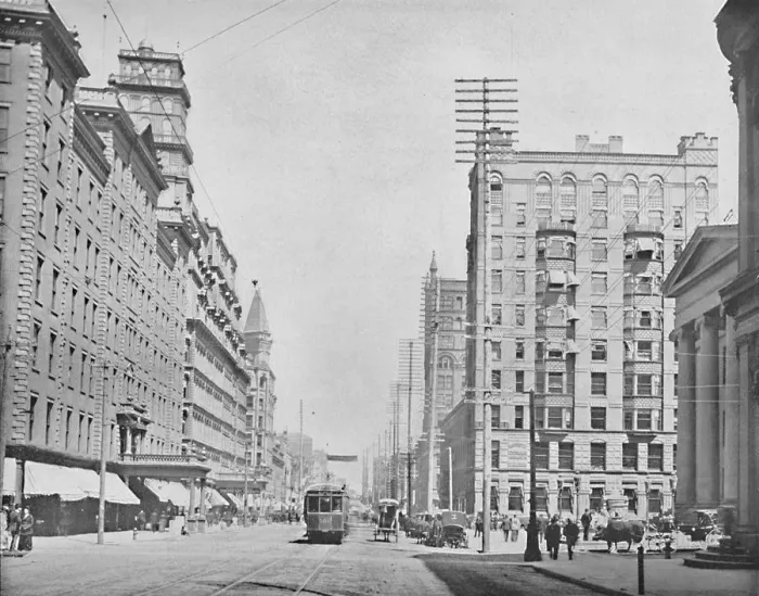 Framed Print : Main Street, Rochester, New York, c1897. Creator: Unknown Framed Print : Main Street, Rochester, New York, c1897. Creator: Unknown