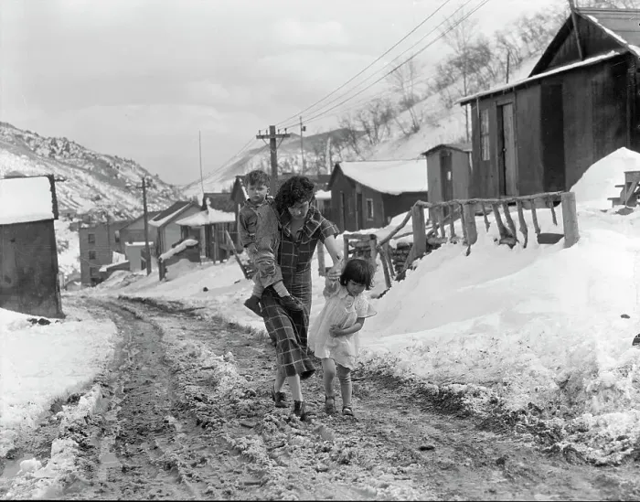 Framed Print : Main street, Utah coal town, Consumers, near Price, Utah, 1936. Creator: Dorothea Lange Framed Print : Main street, Utah coal town, Consumers, near Price, Utah, 1936. Creator: Dorothea Lange