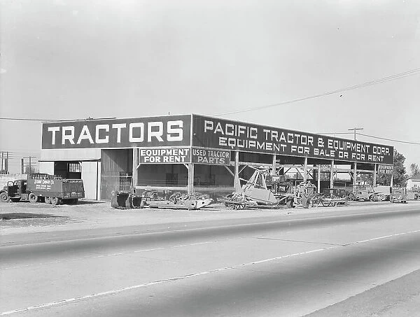 Along the main travel artery through San Joaquin Valley, California, U.S. 99, 1938. Creator: Dorothea Lange