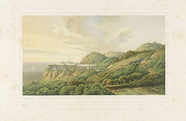 Main view of the Orianda Imperial Summer Residence in Crimea, c.1845. Creator: Schinkel, Karl Friedrich (1781-1841)