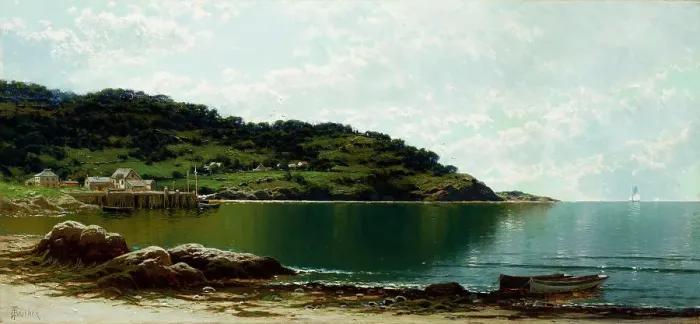 Framed Print : Along the Maine Coast (image 1 of 2), c1885. Creator: Alfred Thompson Bricher Framed Print : Along the Maine Coast (image 1 of 2), c1885. Creator: Alfred Thompson Bricher