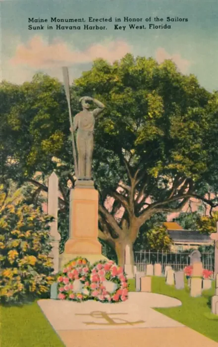 Framed Print : Maine monument, in Honor of Sailors Sunk in Havana Harbor. Key West, Florida, c1940s. Artist: Tichnor Brothers Framed Print : Maine monument, in Honor of Sailors Sunk in Havana Harbor. Key West, Florida, c1940s. Artist: Tichnor Brothers