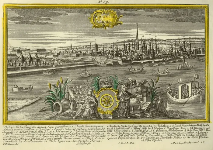 Framed Print : Mainz, c1740. Creator: A GlaBer Framed Print : Mainz, c1740. Creator: A GlaBer