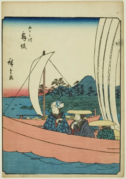 Framed Print : Maisaka, from the series Fifty-three Stations [of the Tokaido] (Gojusan tsugi), also... 1852. Creator: Ando Hiroshige. Maisaka, from the series Fifty-three Stations [of the Tokaido] (Gojusan tsugi), also... 1852