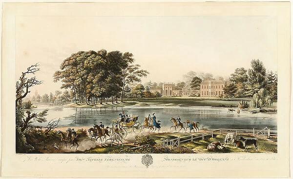 Maison du Duc d'Orléans à Twickenham, published August 1, 1816. Creator: Joseph Constantine Stadler