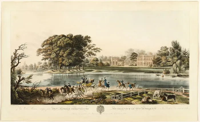 Framed Print : Maison du Duc d'Orléans à Twickenham, published August 1, 1816. Creator: Joseph Constantine Stadler Framed Print : Maison du Duc d'Orléans à Twickenham, published August 1, 1816. Creator: Joseph Constantine Stadler