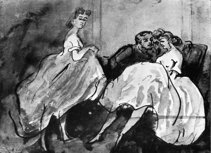Framed Print : Maison de Rendez-vous, 19th century, (1930). Artist: Constantin Guys
