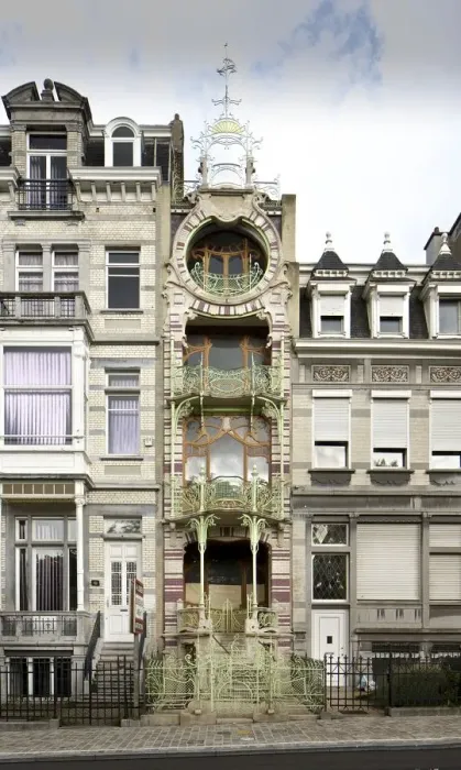 Framed Print : Maison St. Cyr, 11 Square Ambiorix, Brussels, Belgium, (1900), c2014-2017. Artist Framed Print : Maison St. Cyr, 11 Square Ambiorix, Brussels, Belgium, (1900), c2014-2017. Artist
