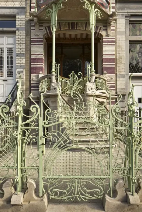 Framed Print : Maison St. Cyr, 11 Square Ambiorix, Brussels, Belgium, (1900), c2014-2017. Artist Framed Print : Maison St. Cyr, 11 Square Ambiorix, Brussels, Belgium, (1900), c2014-2017. Artist