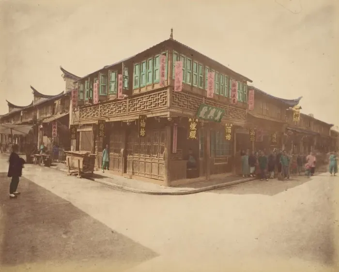 Framed Print : Maison de the, 1870s. Creator: Unknown Framed Print : Maison de the, 1870s. Creator: Unknown