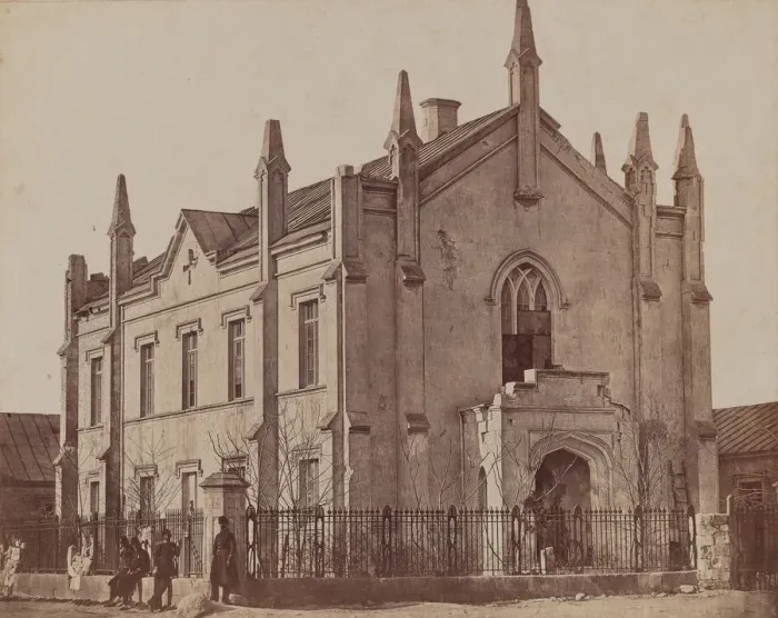 Framed Print : Maison Vertu, Sebastopol, 1855-1856. Creator: James Robertson Framed Print : Maison Vertu, Sebastopol, 1855-1856. Creator: James Robertson