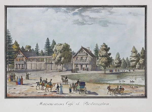 Maisons russes. Cafe and Restaurant in Catharinhof, 1824