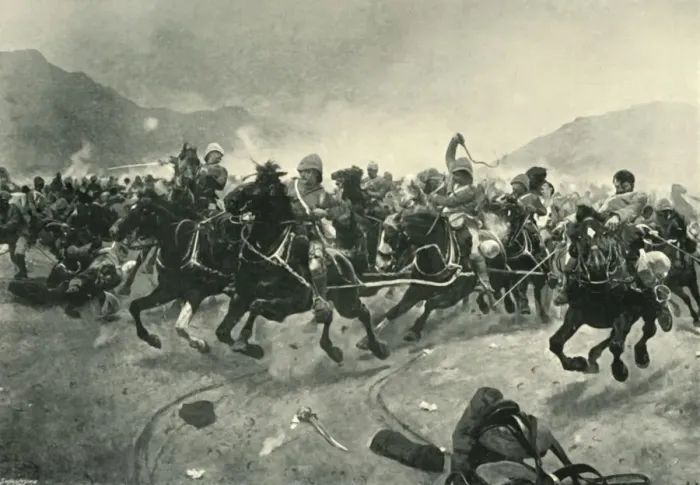 Framed Print : Maiwand - Saving the Guns, (1901). Creator: Unknown Framed Print : Maiwand - Saving the Guns, (1901). Creator: Unknown