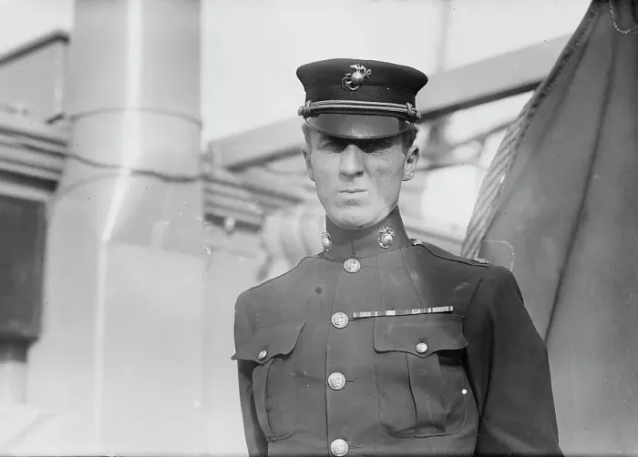 Framed Print : Maj. S.D. Butler in uniform, 1912. Creator: Bain News Service Framed Print : Maj. S.D. Butler in uniform, 1912. Creator: Bain News Service