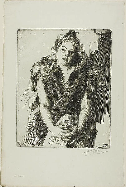 Maja von Heijne, 1900. Creator: Anders Leonard Zorn